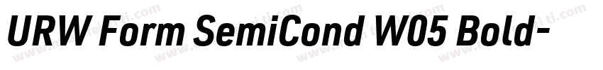 URW Form SemiCond W05 Bold字体转换